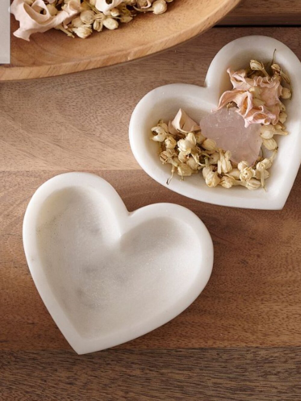 POTTERY BARN Handcrafted Marble Heart Tray
